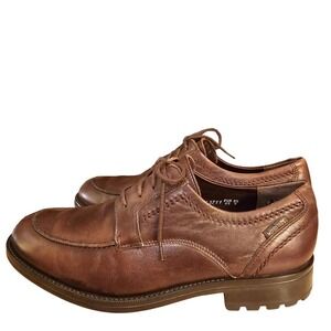 Mephisto Brown Leather‎ Oxford Dress Shoes Men US 9 EUR 8.5 Air Jet Comfort